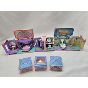 1999 Polly Pocket Dream Builders Deluxe Mansion Bathroom And Master Bedroom-READ
